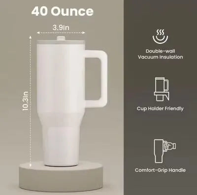 40oz Steel Tumbler with Handle