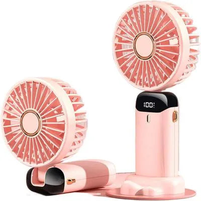 N15 Mini Rechargeable Fan with Digital Display (5 Speed)