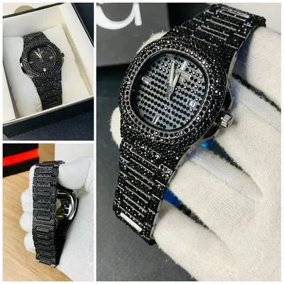 Iced Out Diamond Quartz Watch