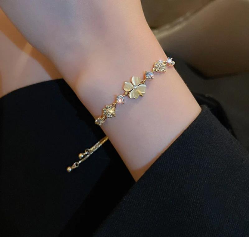 Golden Blossom Charm Bracelet